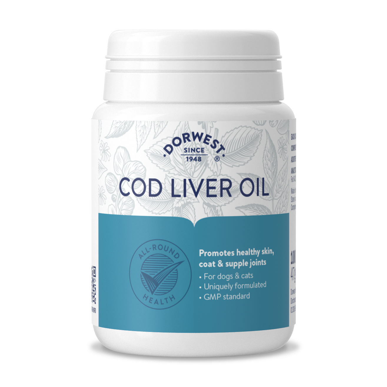 Cod Liver Oil Tablets for Dogs Cats Dorwest Herbs
