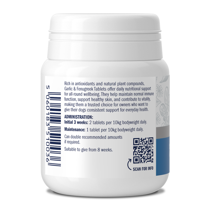 Garlic & Fenugreek Tablets For Dogs