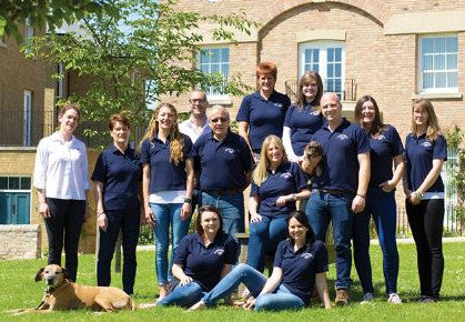 2017; Team Dorwest, enjoying the Dorset sunshine in their new home in Poundbury, Dorchester