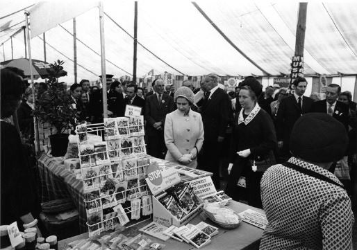 1976; The Queen visits the Dorwest stand at the South of England Agricultural show